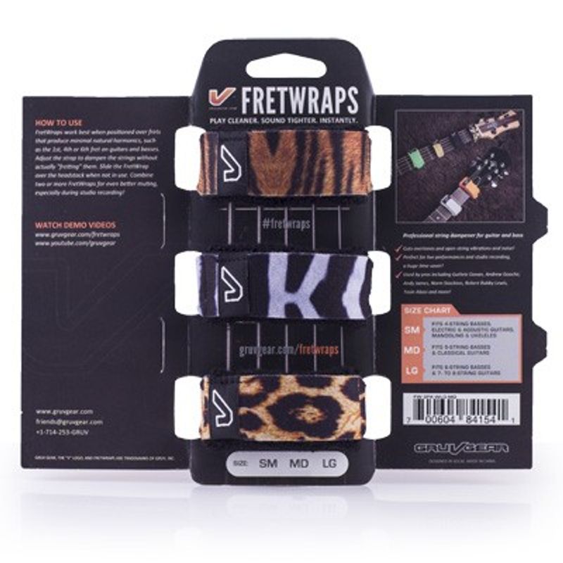 Gruv Gear FretWraps 3-Pack MD Wild