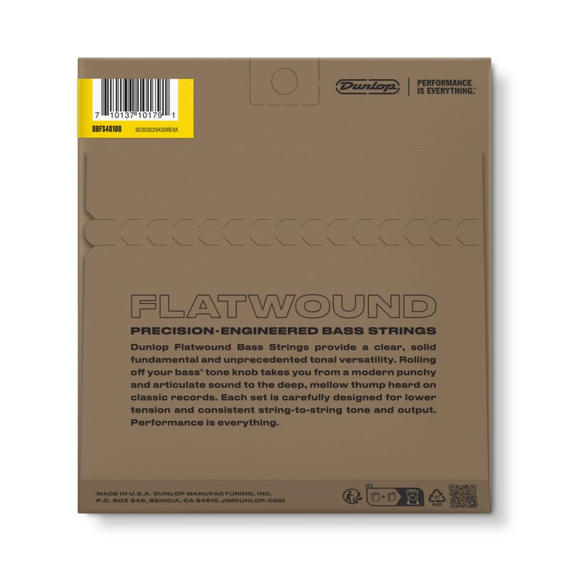 Dunlop Stainless Steel Flatwound 40/100 (Long Scale)
