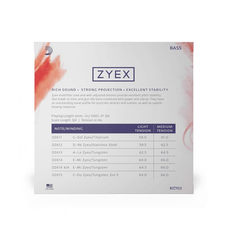 D'Addario Zyex Bass 3/4