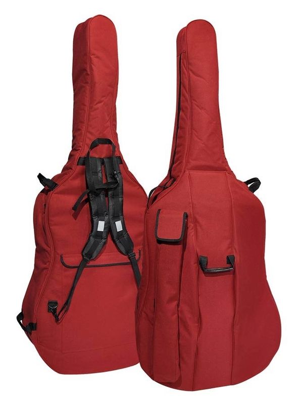 Boston Double Bass Bag - 19mm padded (Wine Red)