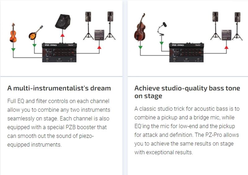 Radial PZ-Pro 2-Channel Acoustic Instrumental Preamp