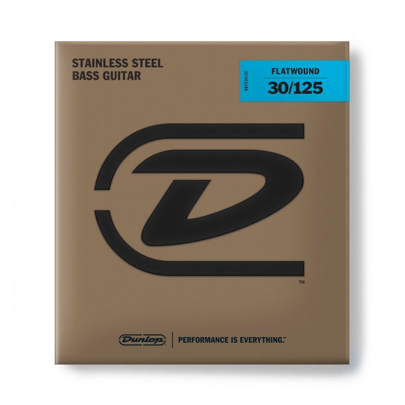 Dunlop Stainless Steel Flatwound 30/125 (6-strengs)