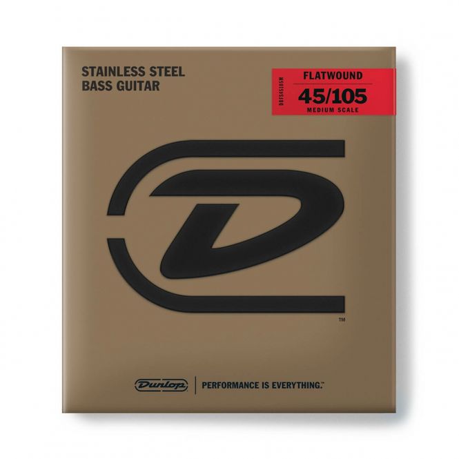 Hovedbilde Dunlop Stainless Steel Flatwound 45/105 (Medium ...